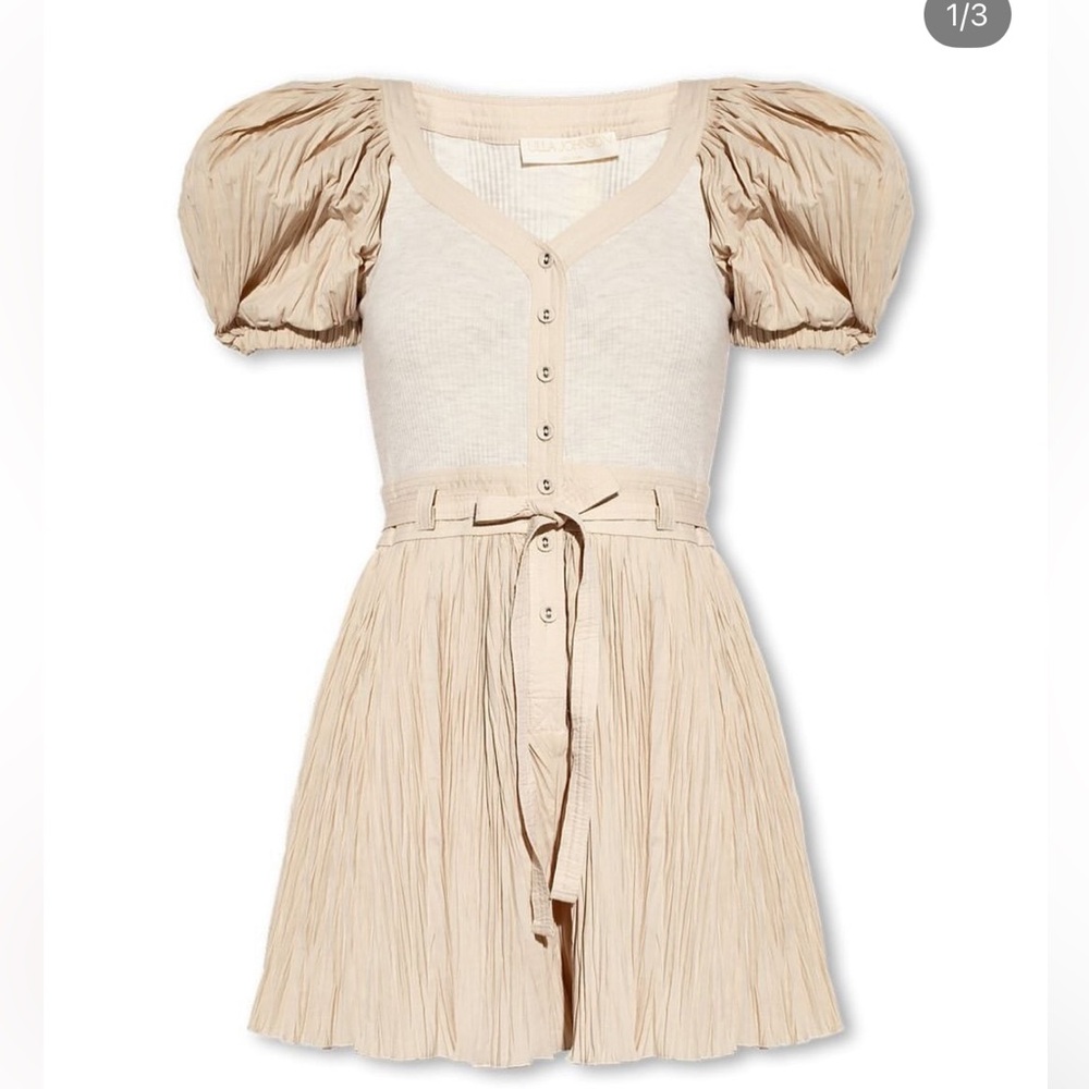 Ulla Johnson Vinny V-neck puff sleeve play suit